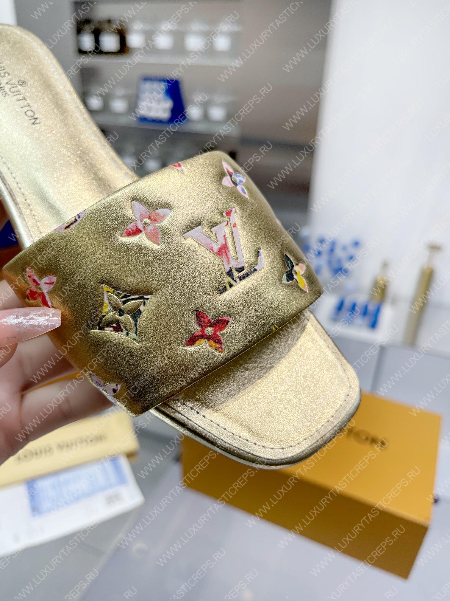 l**is V*t*n revival flat mules golden 1aaor5