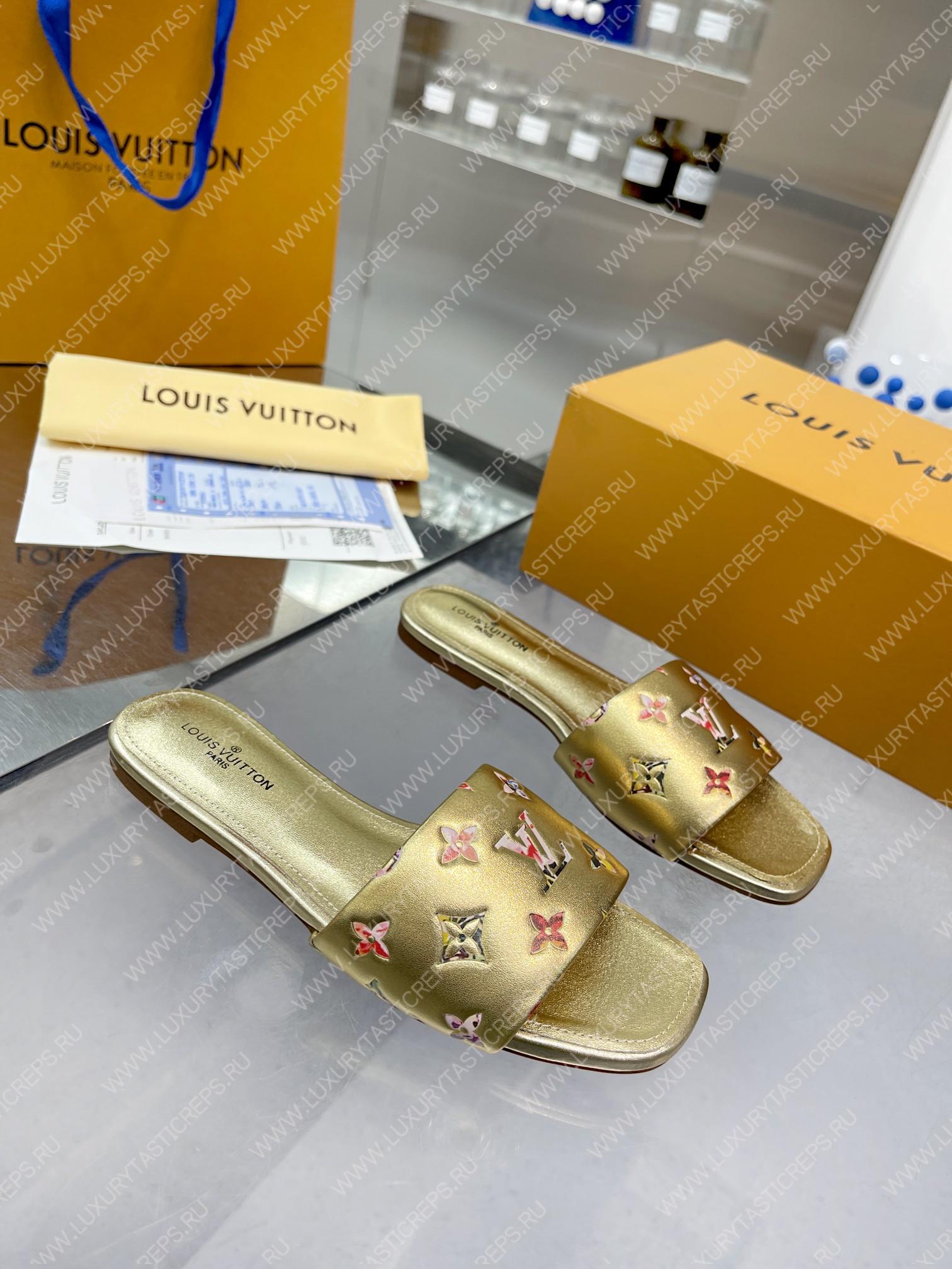 l**is V*t*n revival flat mules golden 1aaor5