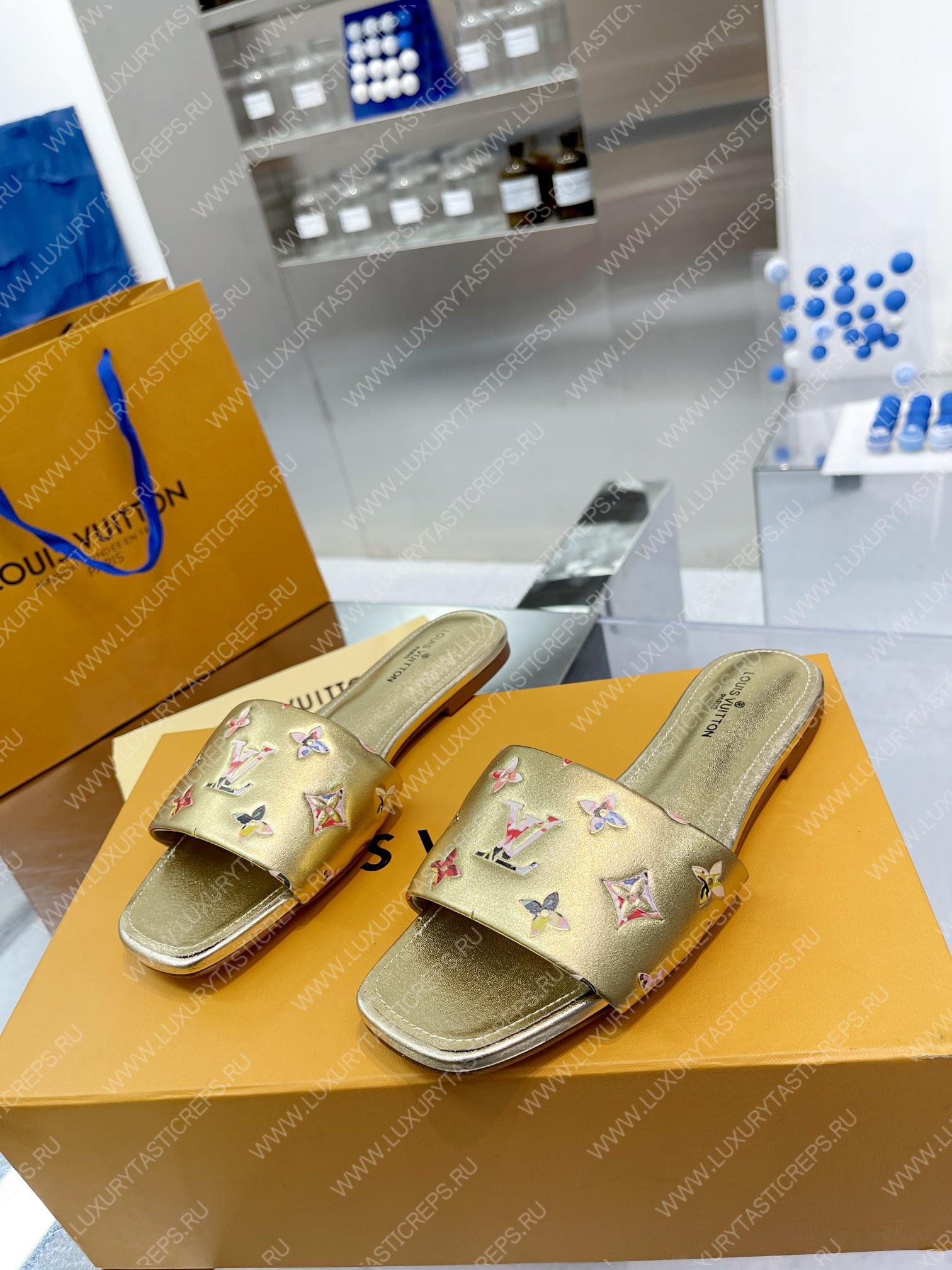 l**is V*t*n revival flat mules golden 1aaor5