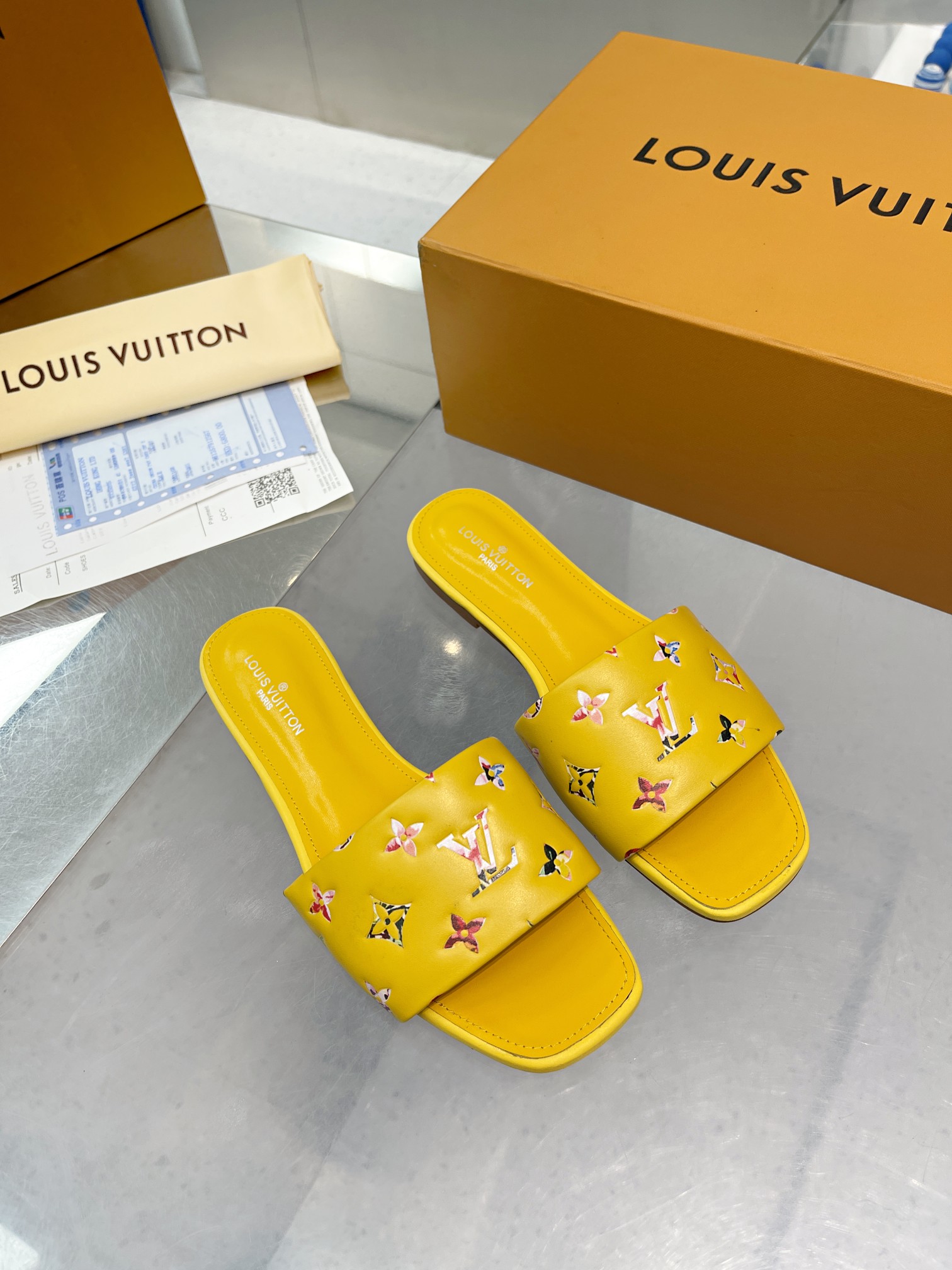 l**is V*t*n revival flat mules yellow 1aaor5