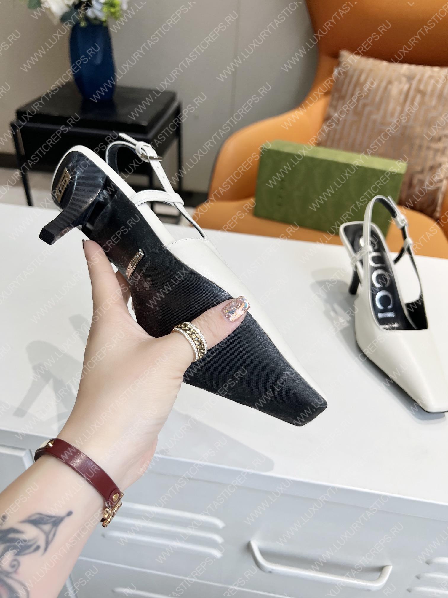 G*u*i slingback pump white 674666