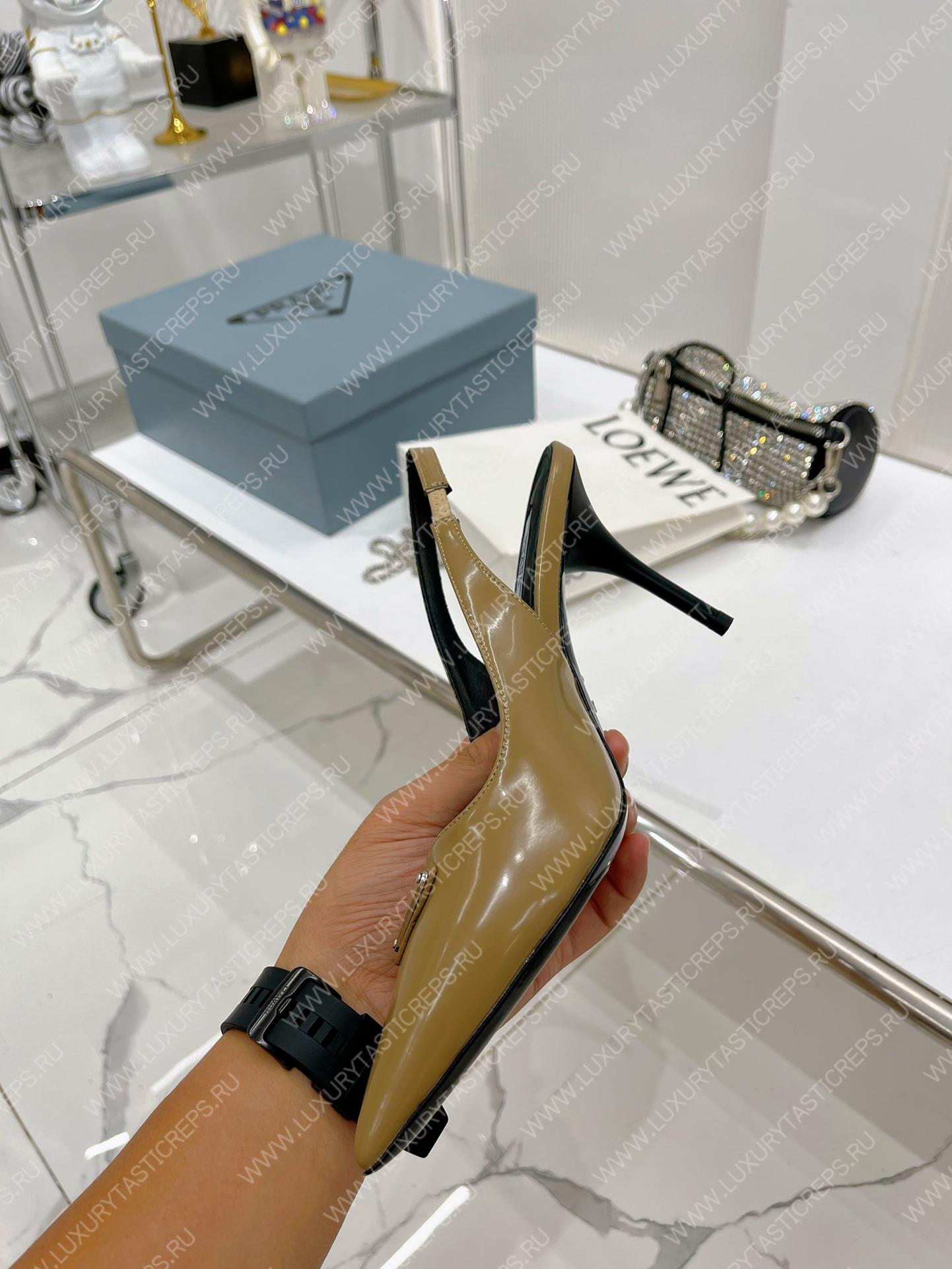 Pra*a slingback pump brown 1i002n