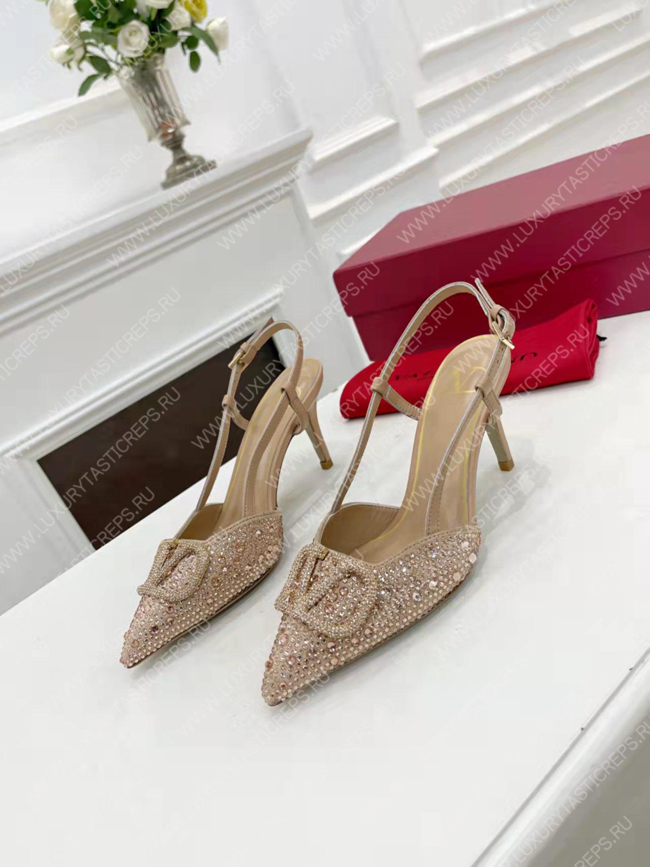 VALENTINO VLOGO SIGNATURE SLINGBACK PUMP NUDE ZW2S0R01MZF0NO