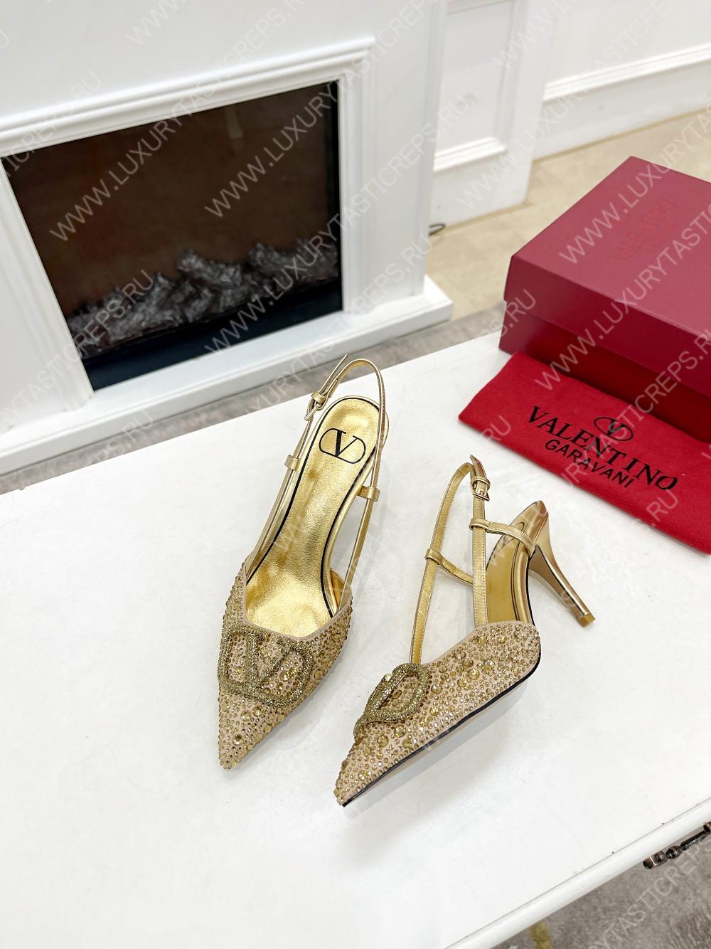 VALENTINO VLOGO SIGNATURE SLINGBACK PUMP GOLDEN ZW2S0R01MZF0NO