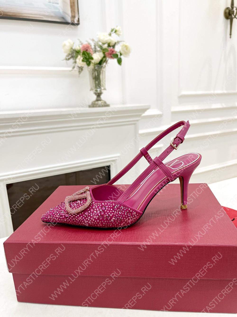 VALENTINO VLOGO SIGNATURE SLINGBACK PUMP PINK ZW2S0R01MZF0NO