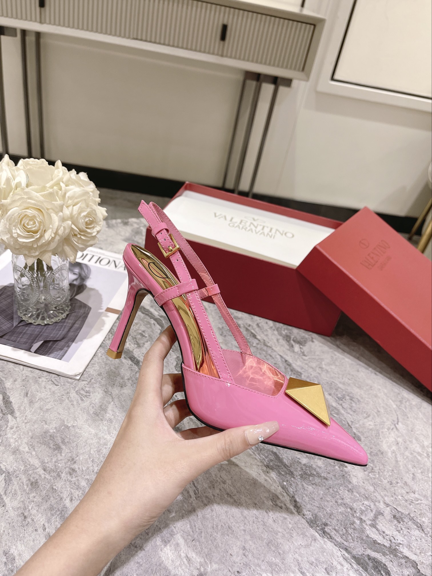 VALENTINO SLINGBACK PINK WS0R01TMK