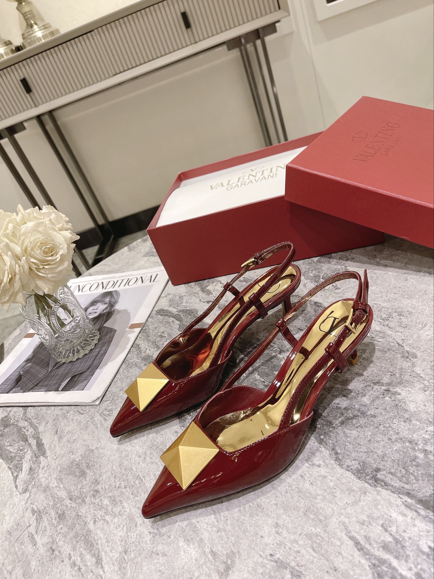 VALENTINO SLINGBACK CHERRY WS0R01TMK