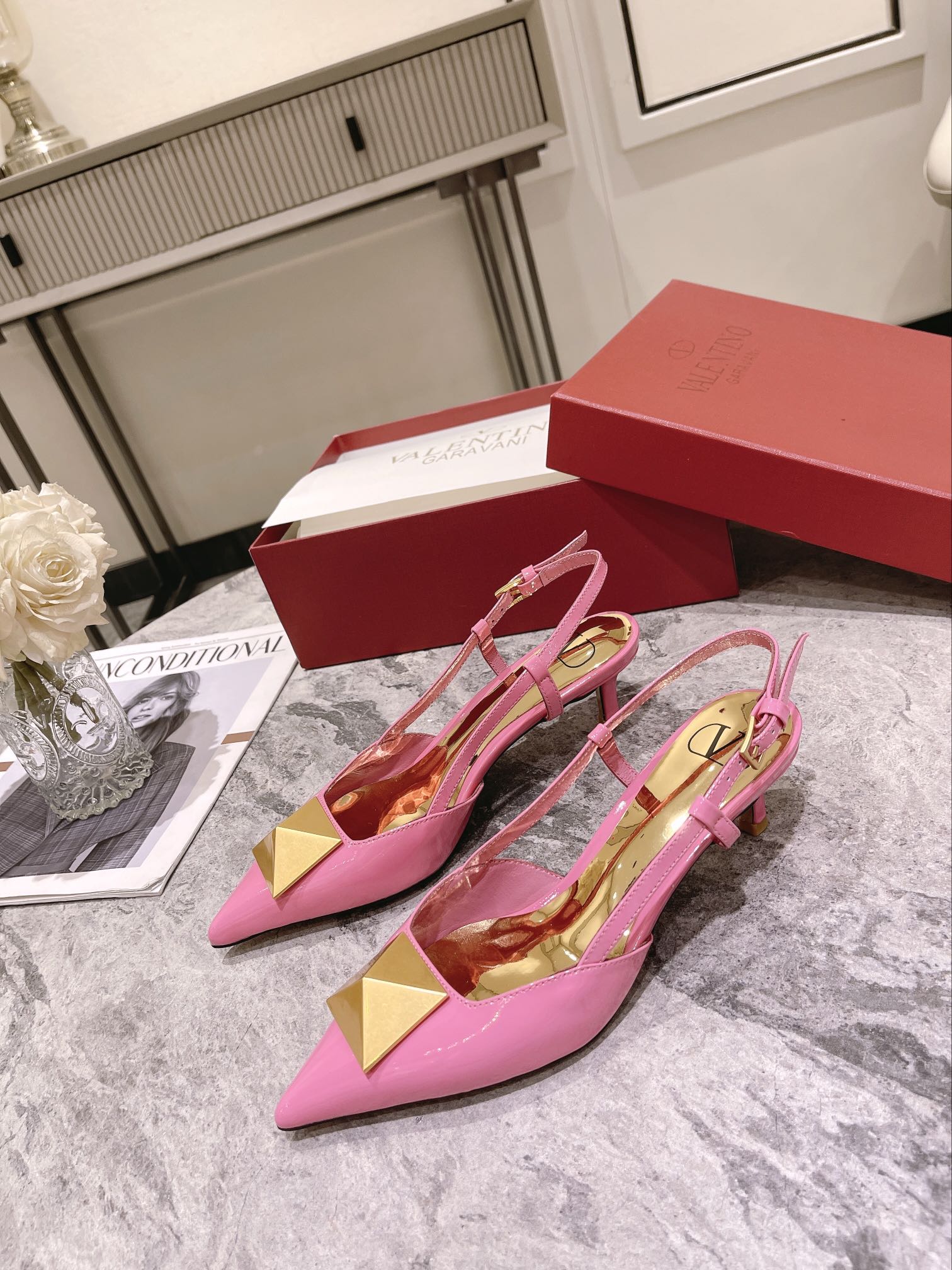 VALENTINO SLINGBACK PINK WS0R01TMK