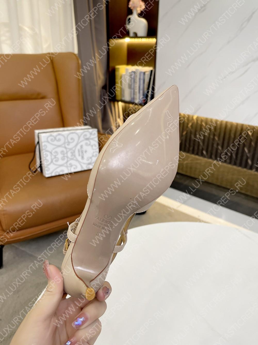 VALENTINO VLOGO SIGNATURE SLINGBACK PUMP POUDRE 2W2S0R01TMK