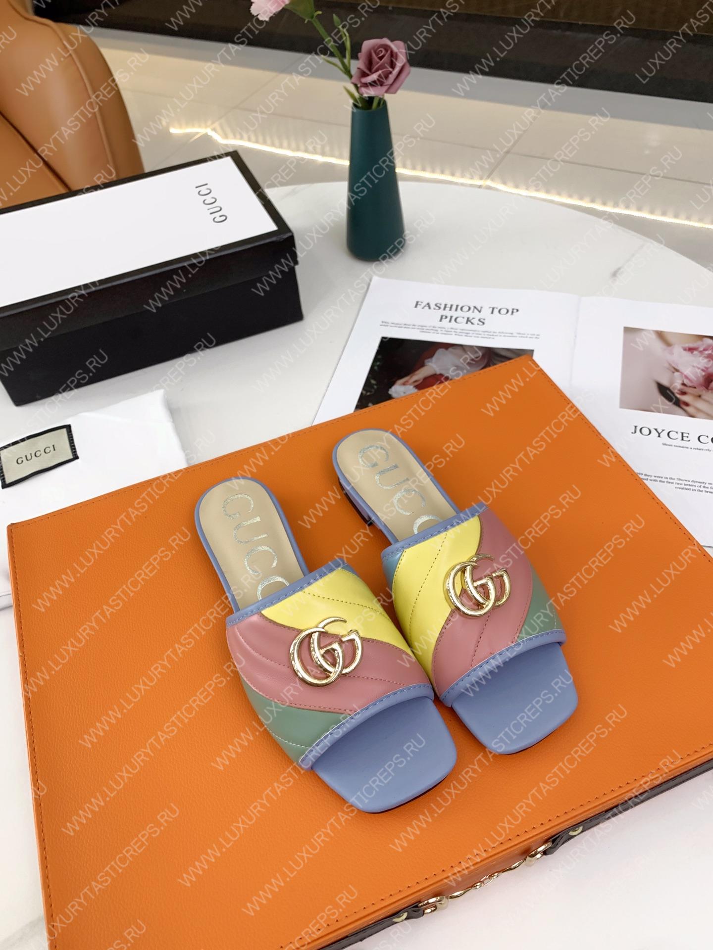 G*u*i double g rainbow mules multicolour 15425109
