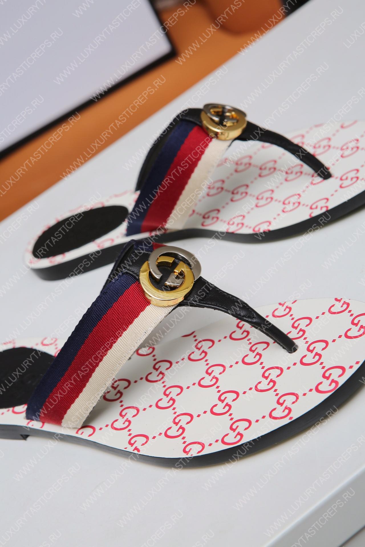 G*u*i gg web sandals blue/red/white 612138