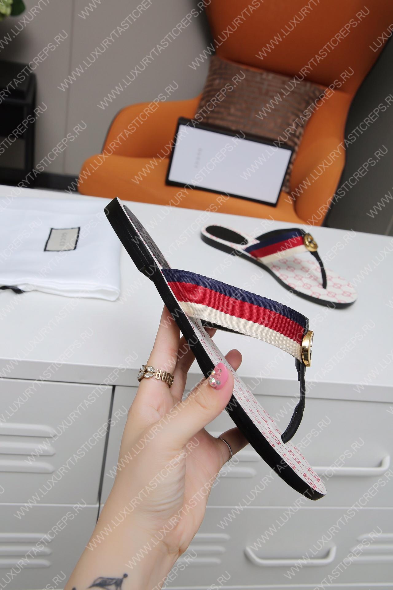 G*u*i gg web sandals blue/red/white 612138