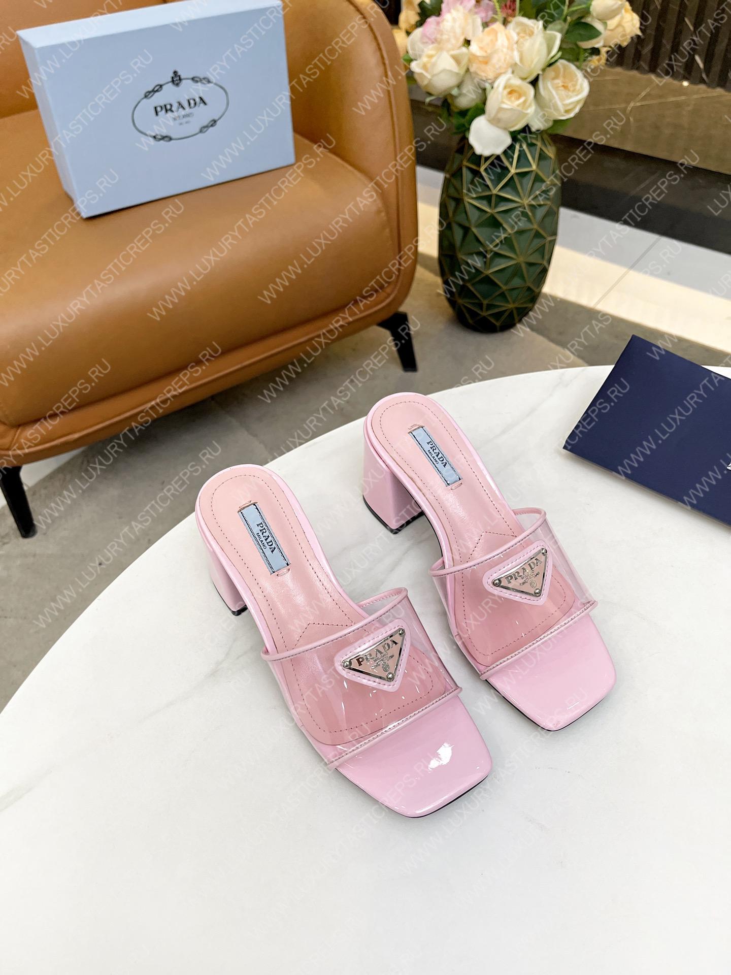 Pra*a plexiglas and patent leather sandals pink 1xx644