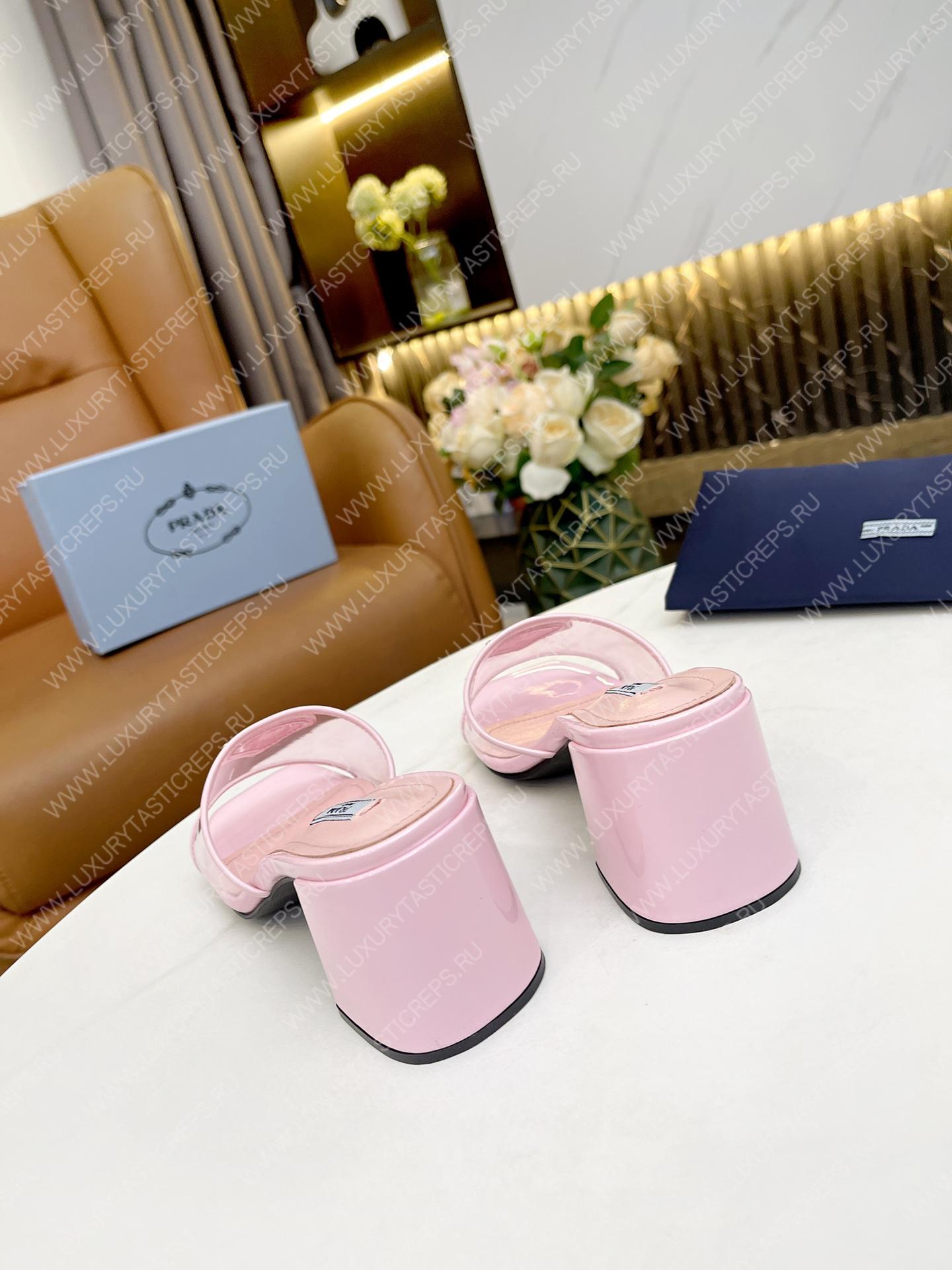 Pra*a plexiglas and patent leather sandals pink 1xx644
