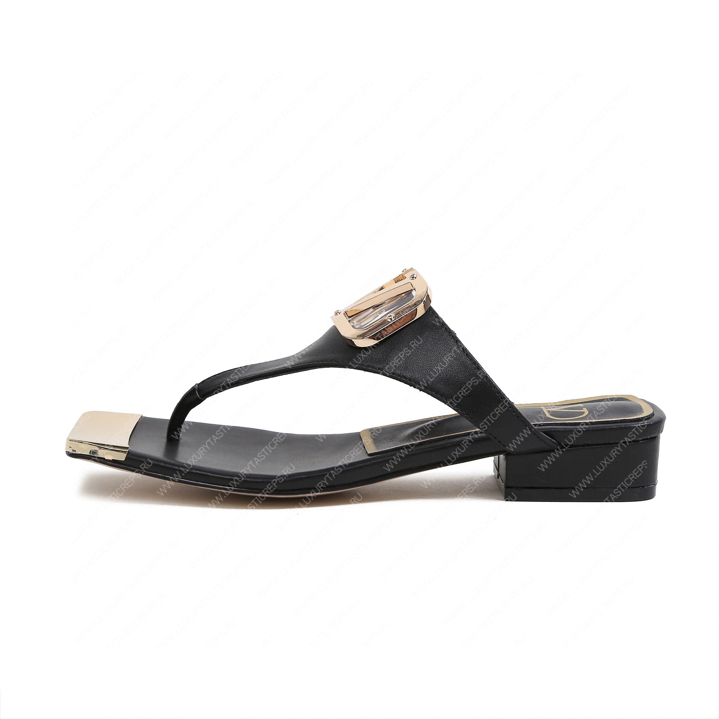 VALENTINO VLOGO SIGNATURE FLAT SANDAL BLACK WS0M21HWS_0CR