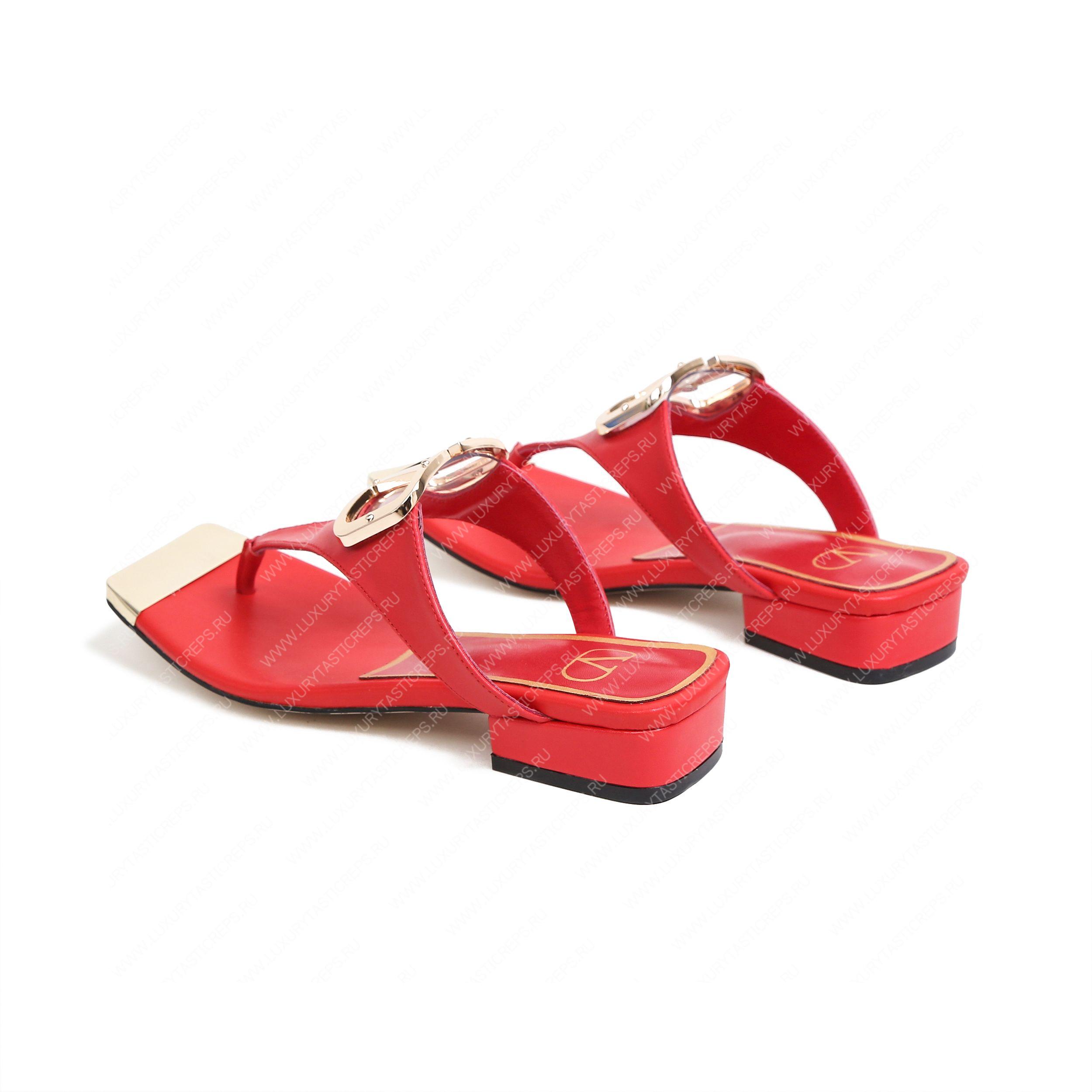 VALENTINO VLOGO SIGNATURE FLAT SANDAL RED WS0M21HWS_0CR