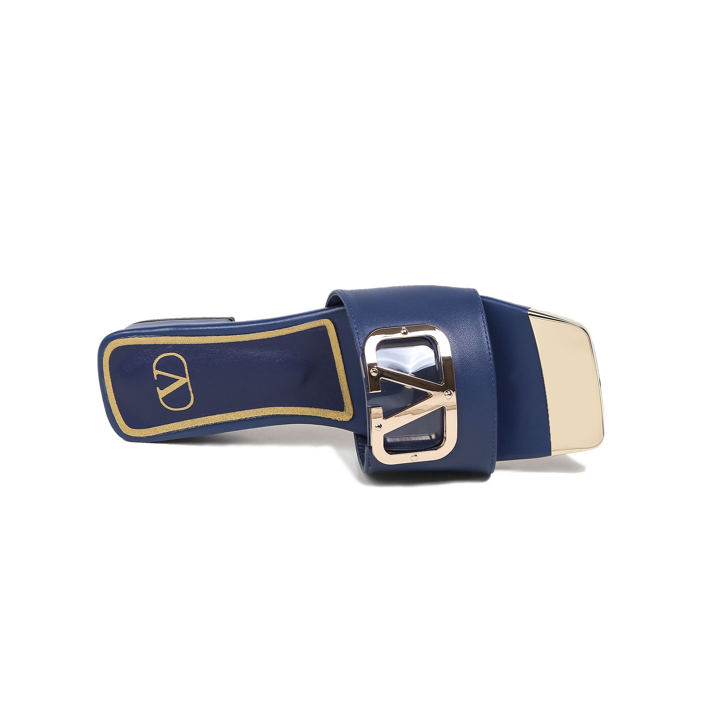 VALENTINO VLOGO SIGNATURE SLIDE SANDAL BLUE ZW2S0M21HWS0CR