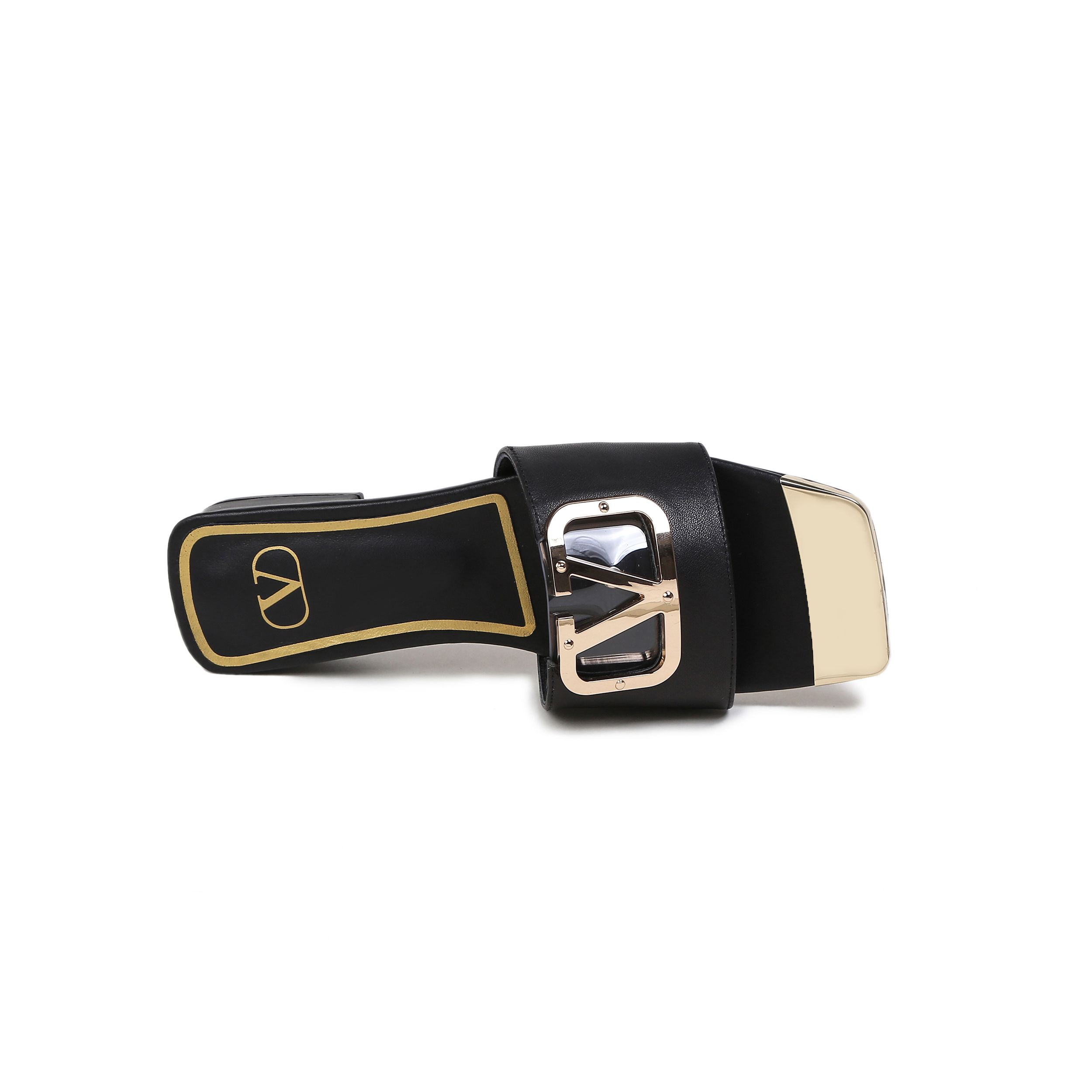 VALENTINO VLOGO SIGNATURE SLIDE SANDAL BLACK ZW2S0M21HWS0CR