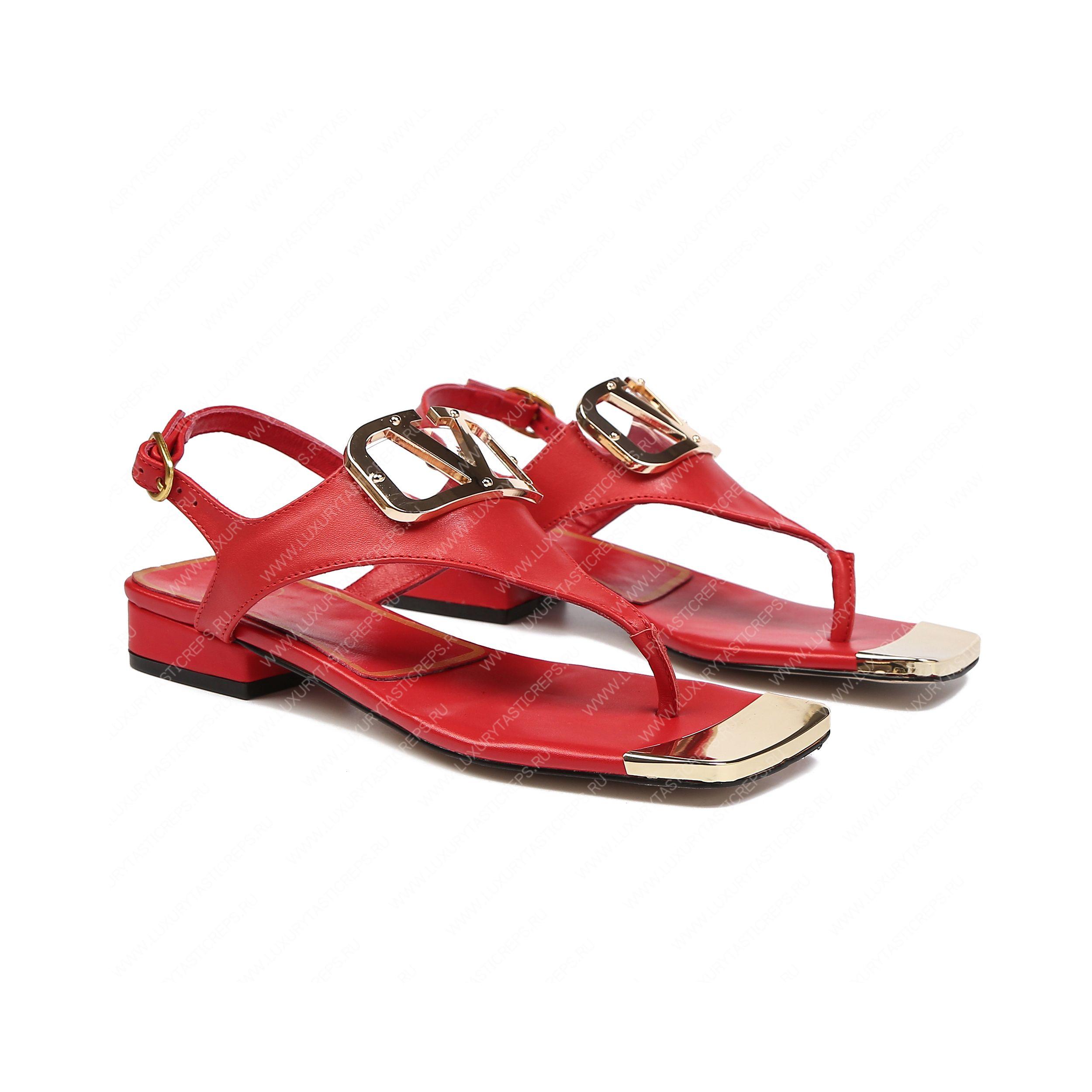 VALENTINO VLOGO SIGNATURE FLAT THONG SANDAL RED WS0EA7RZR_HG5