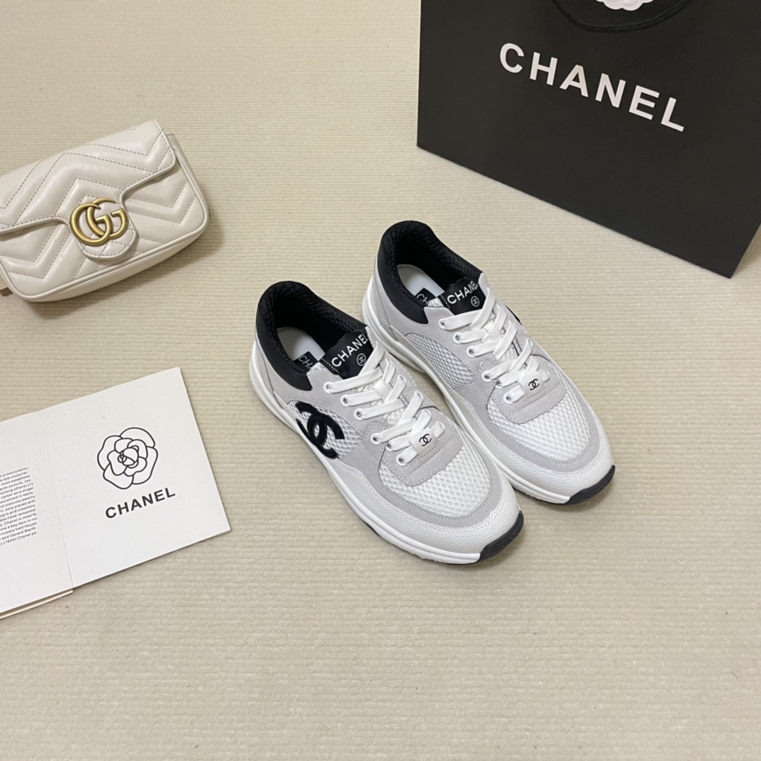 Ch*el sneakers white and light grey g38299