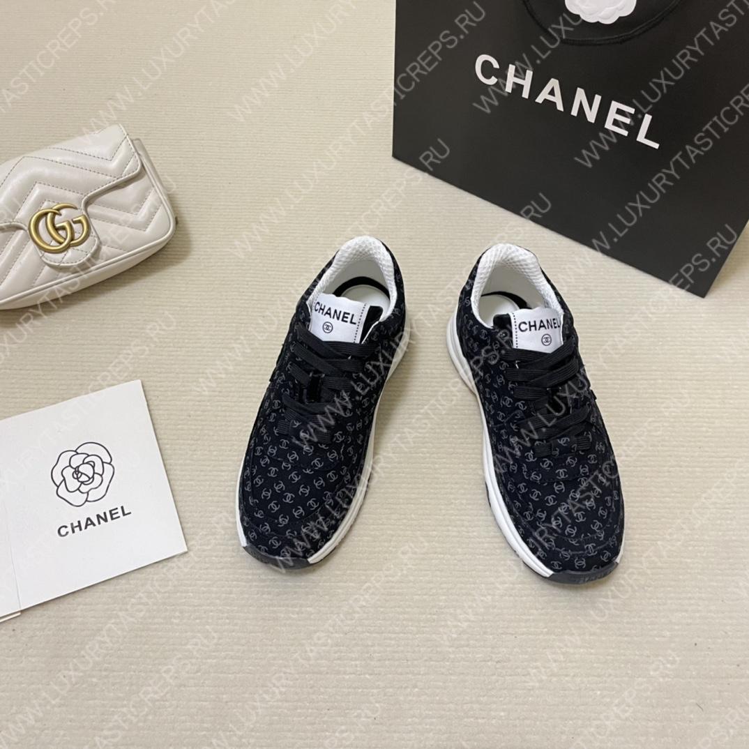 Ch*el sneakers black and white g39230