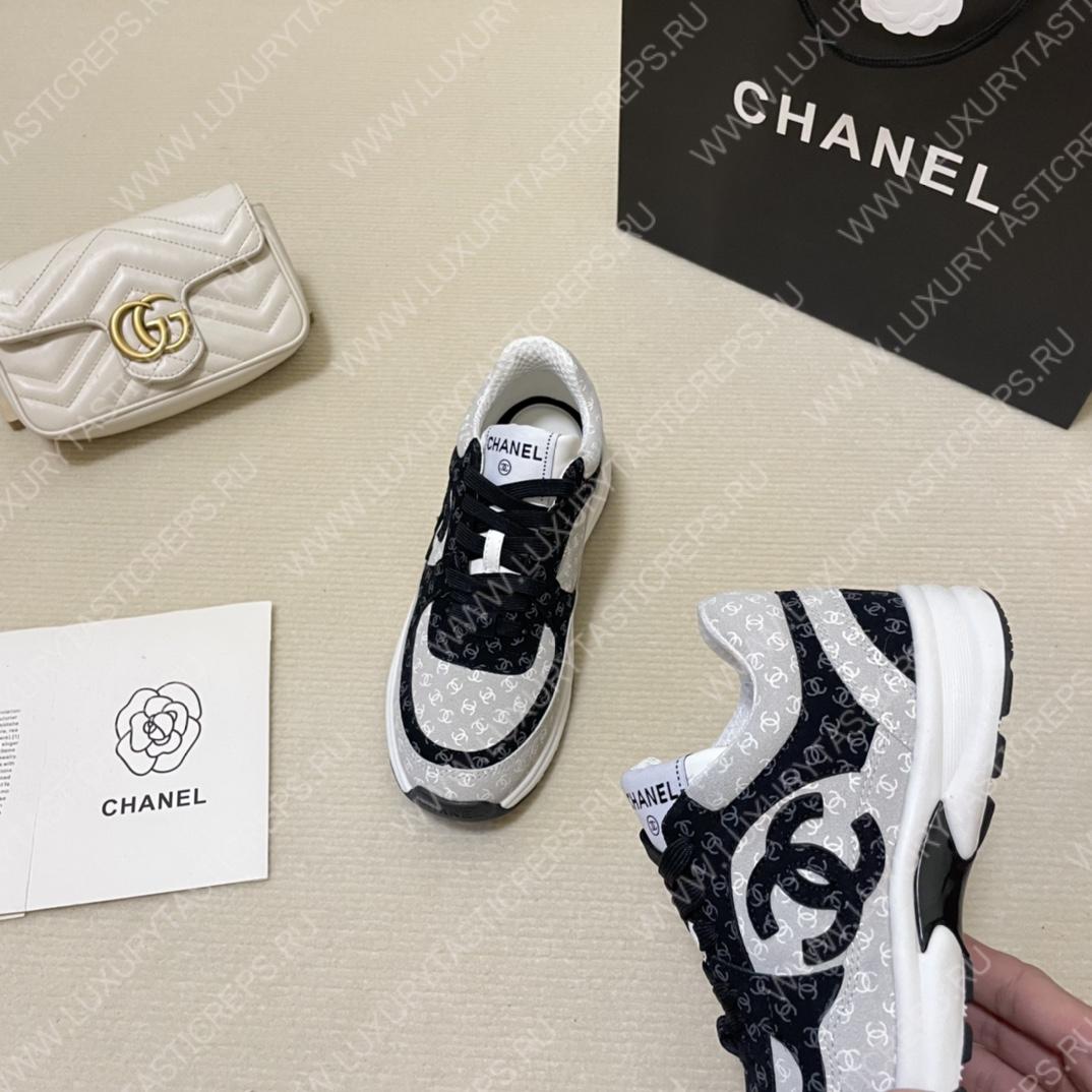 Ch*el women sneakers black and white g39230