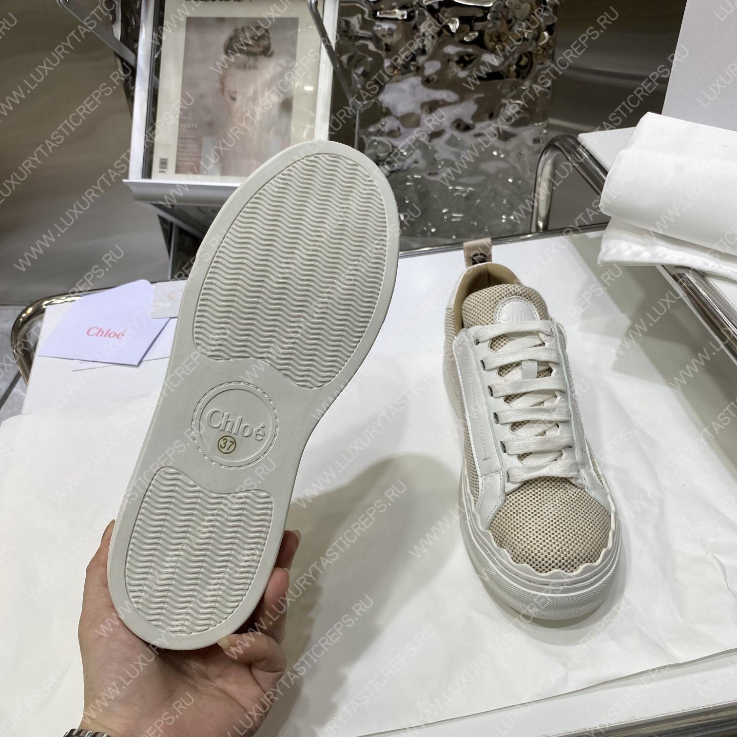 CHLOE LAUREN SNEAKER MILD BEIGE & WHITE CHC22U