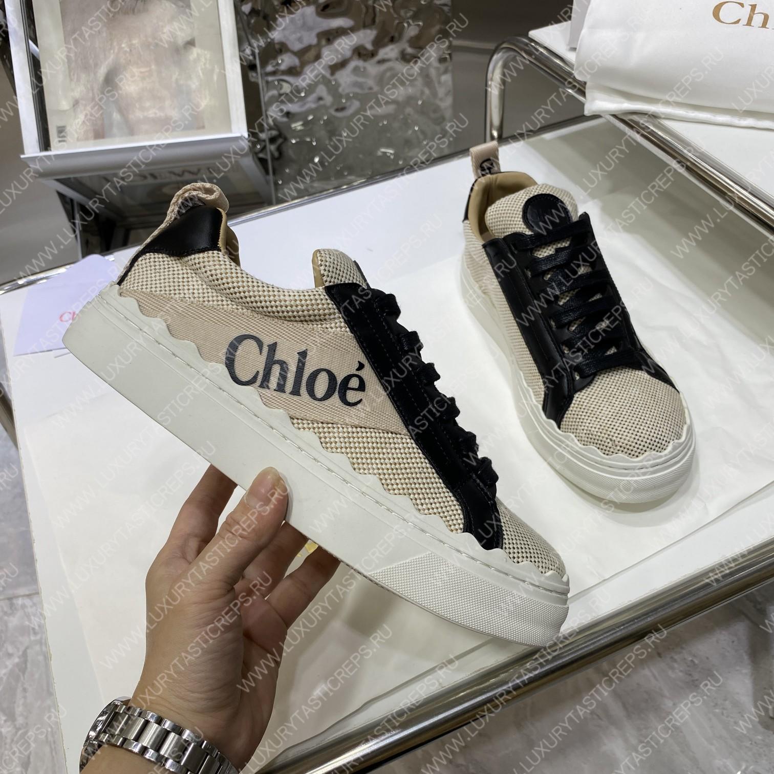 CHLOE LAUREN SNEAKER MILD BEIGE & BLACK CHC22U