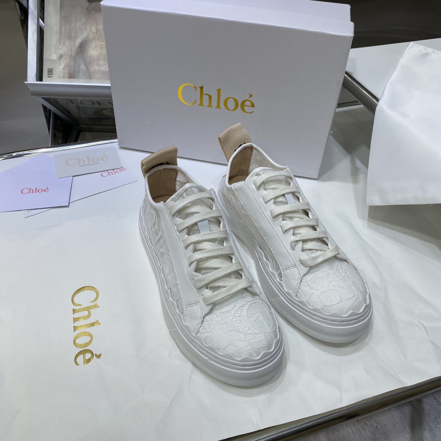 CHLOE LAUREN SNEAKER WHITE CHC19U