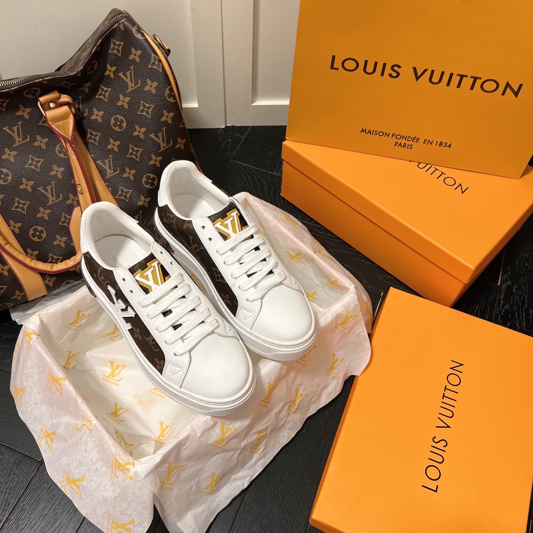 l**is V*t*n time out sneaker brown & white 1aaw0m