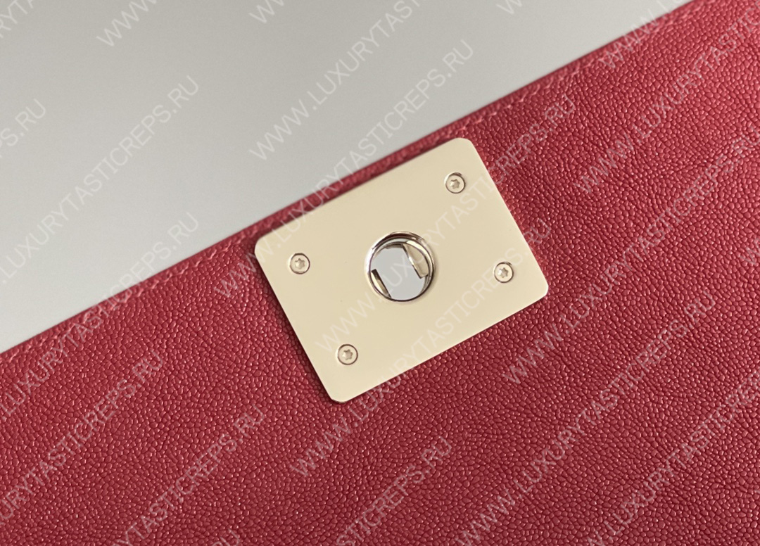 Ch*el boy handbag red a67086