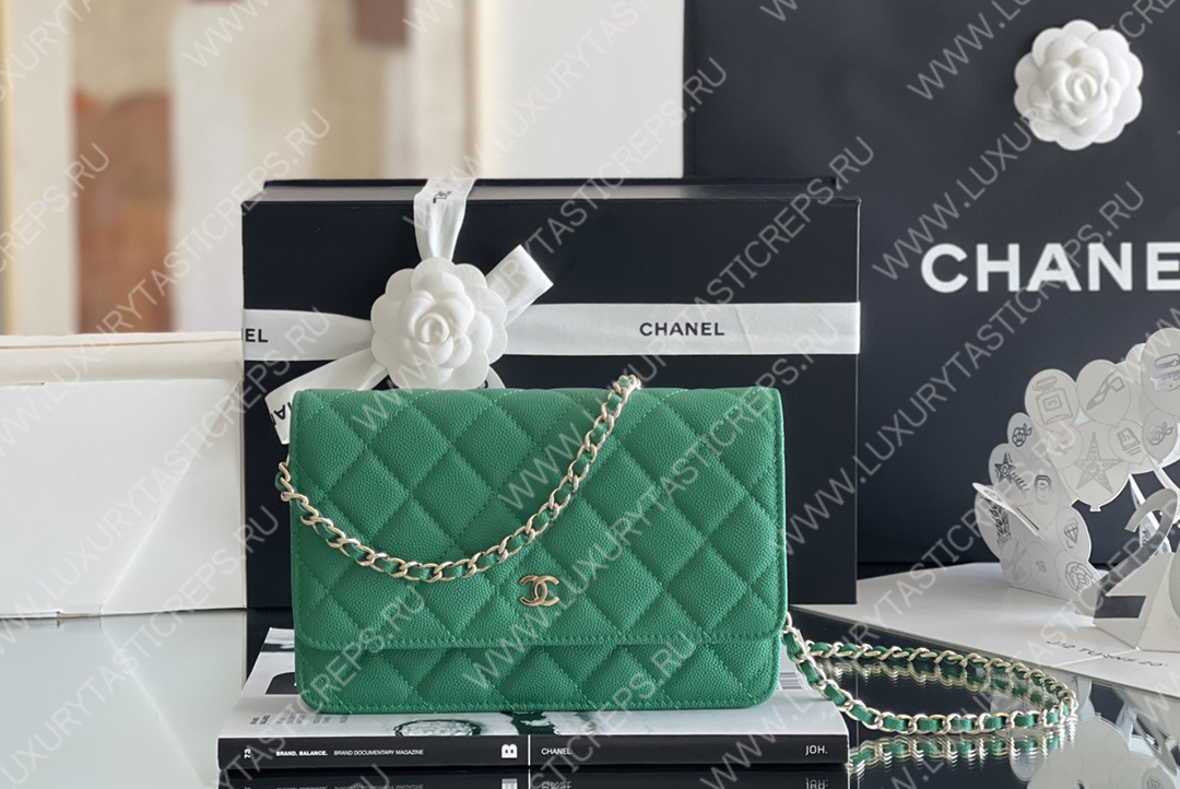 Ch*el classic wallet on chain green ap0250