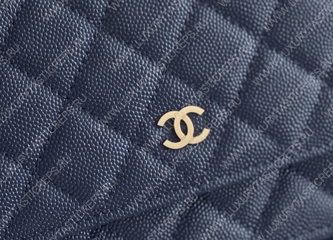 Ch*el mini flap bag navy blue a33814