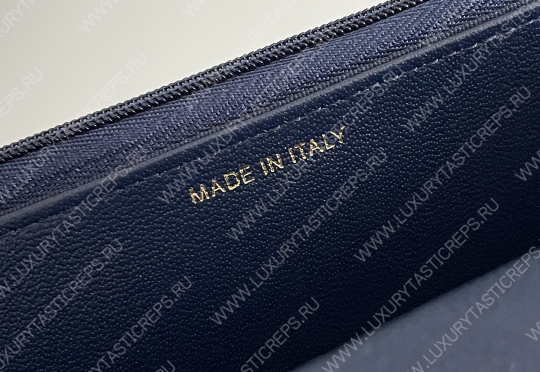 Ch*el mini flap bag navy blue a33814