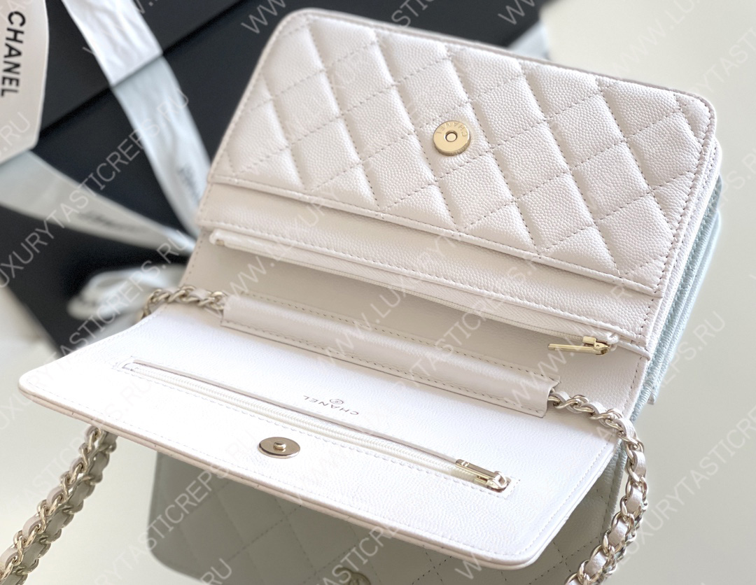 Ch*el mini flap bag white a33814