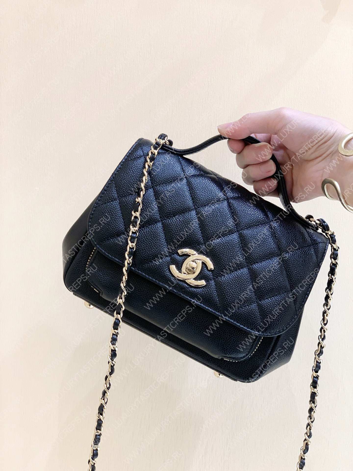 Ch*el small business affinity flap bag black a93749
