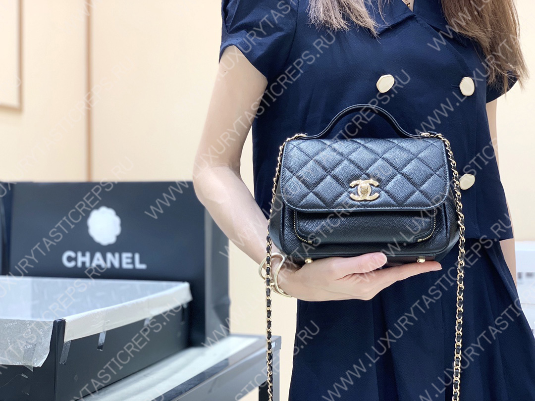 Ch*el small business affinity flap bag black a93749