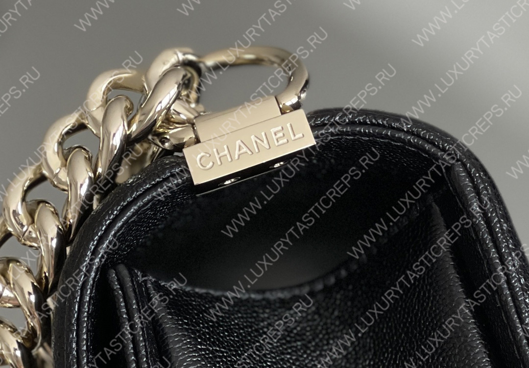 Ch*el boy handbag black a67086