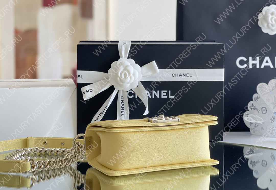 Ch*el small boy handbag yellow a67085