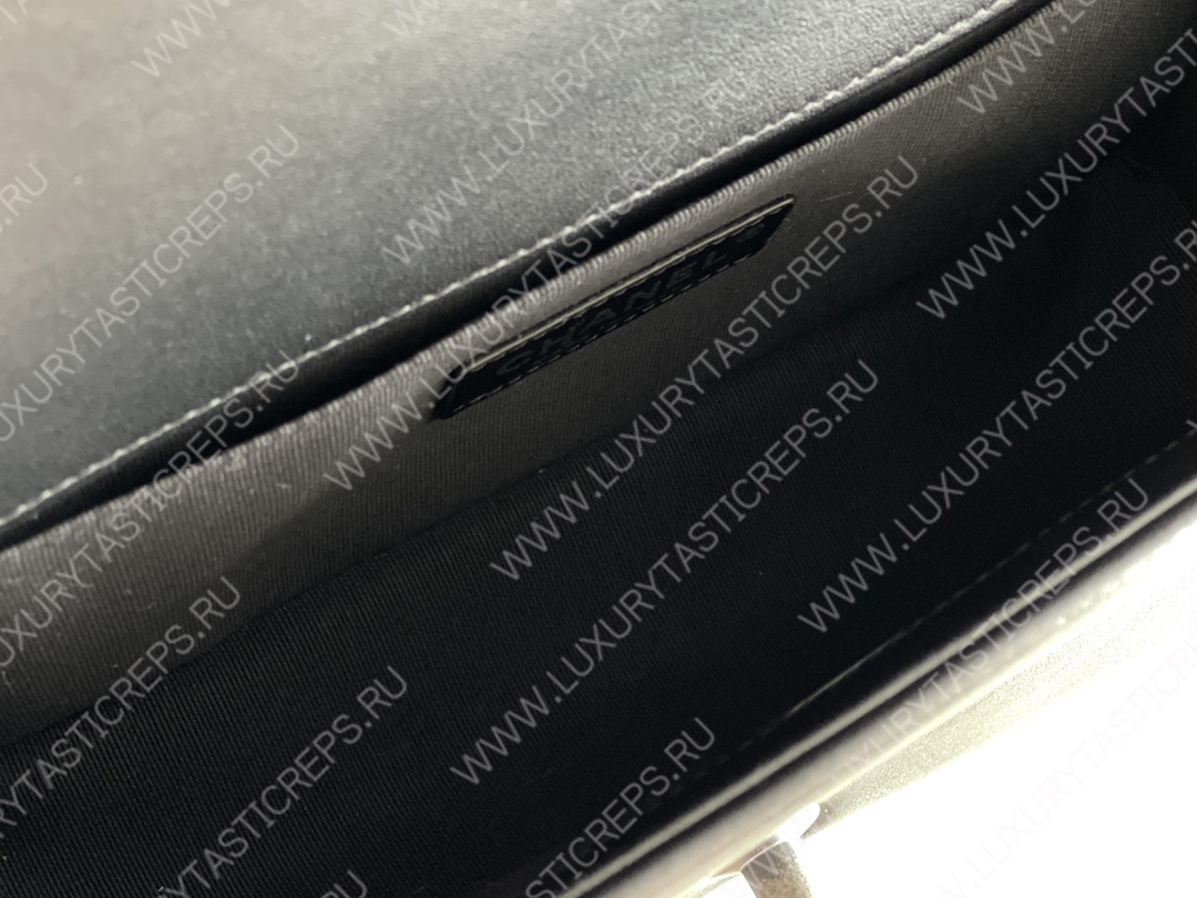 Ch*el boy handbag black a67086