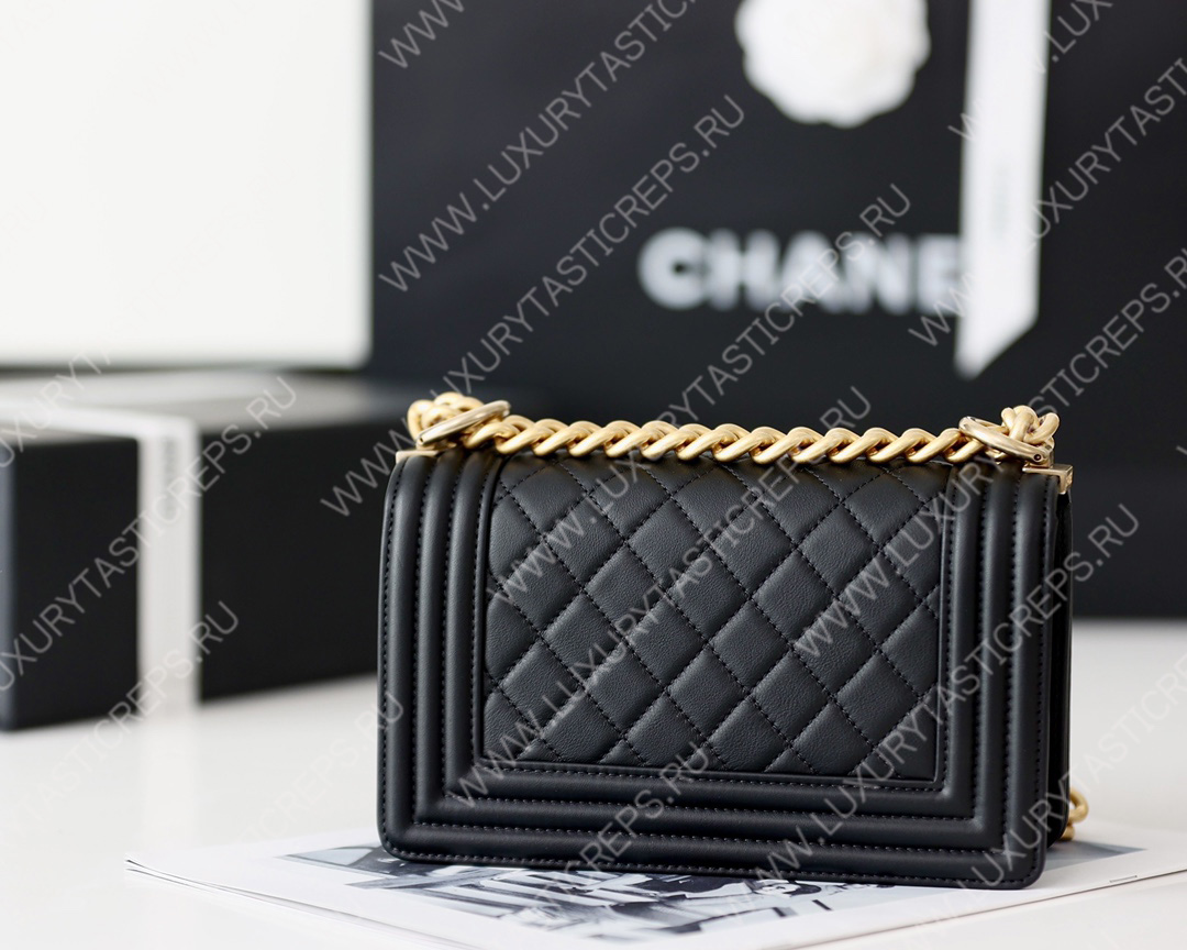 Ch*el small boy handbag black a67085