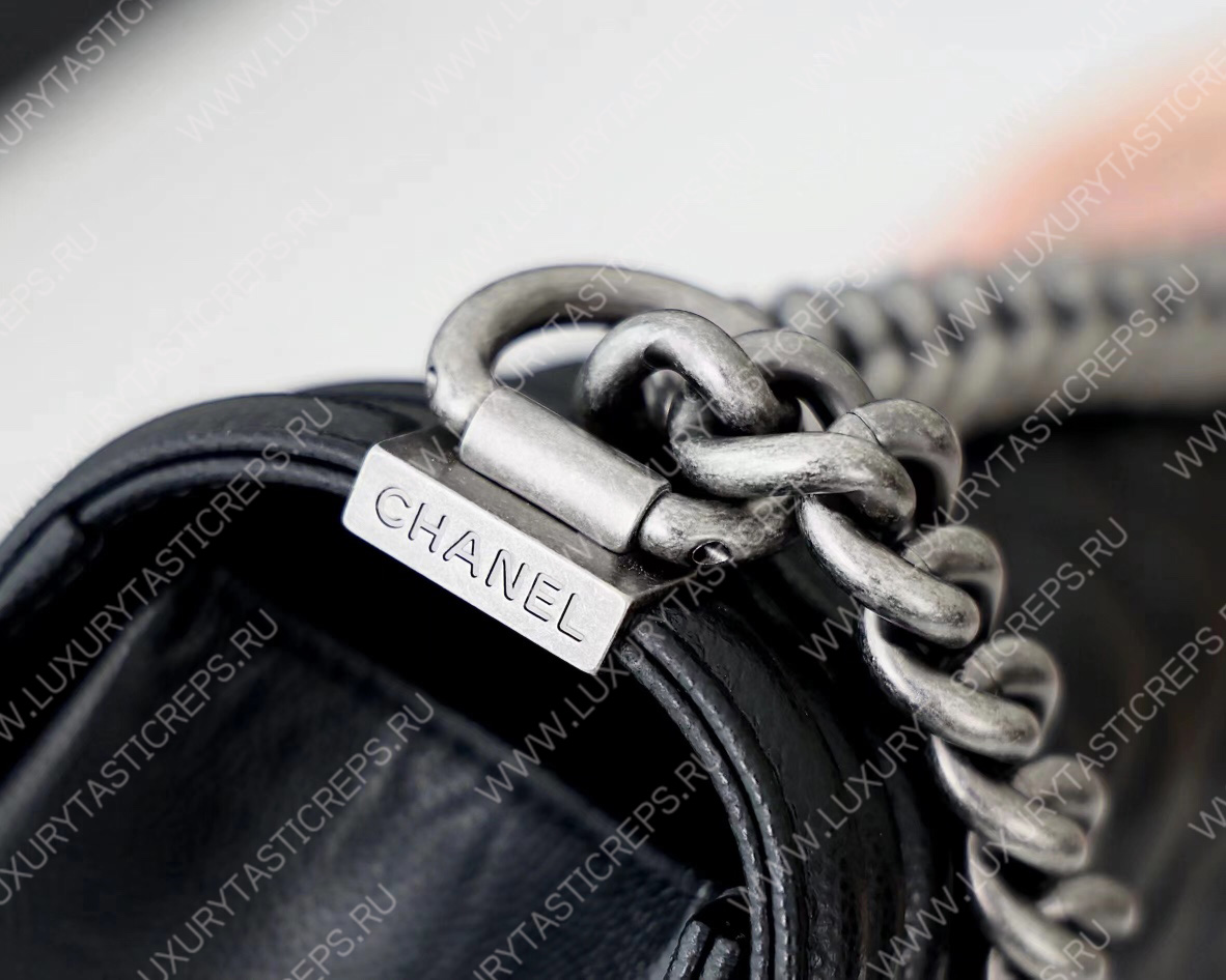 Ch*el boy handbag black a67086