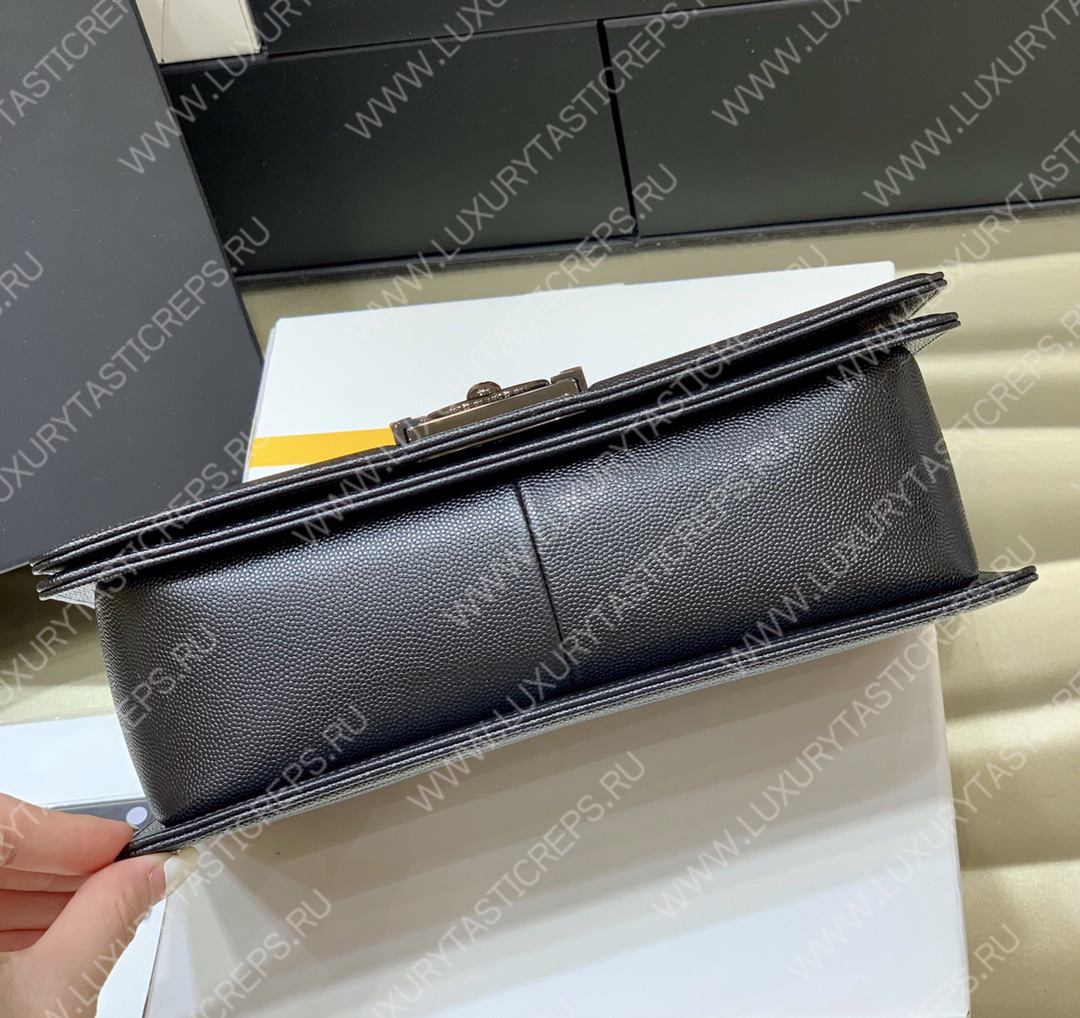 Ch*el boy handbag black a67086