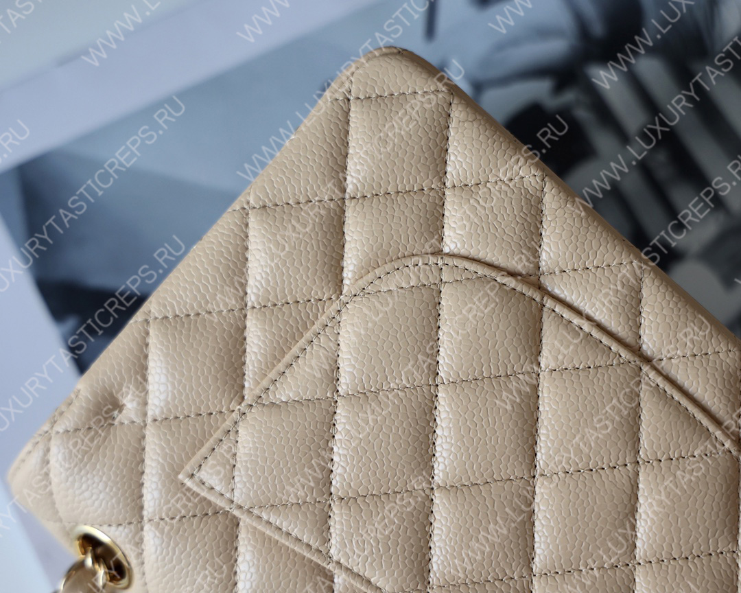 Ch*el small classic handbag bag beige a01113