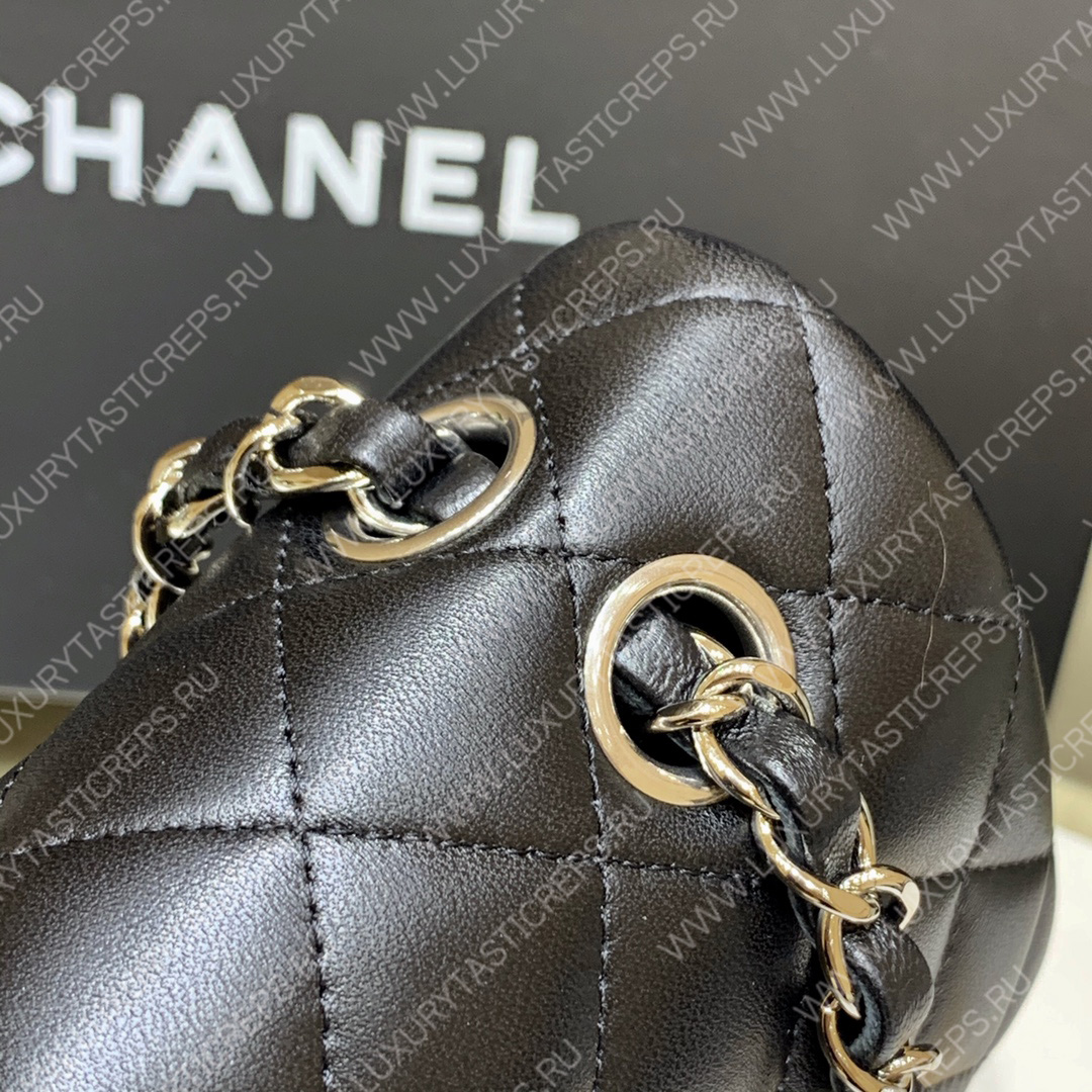 Ch*el small classic handbag bag black a01113