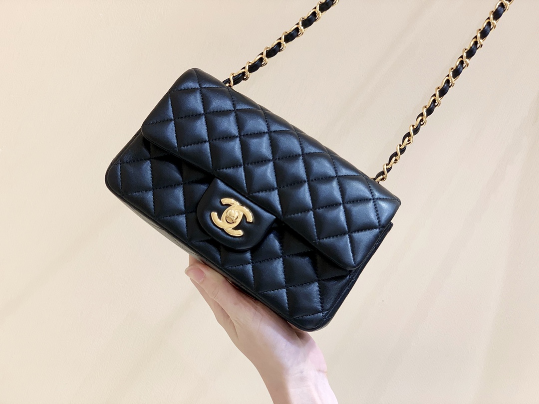 Ch*el classic flap bag black a01116