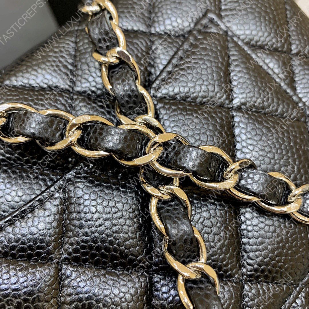 Ch*el classic flap bag black a01116
