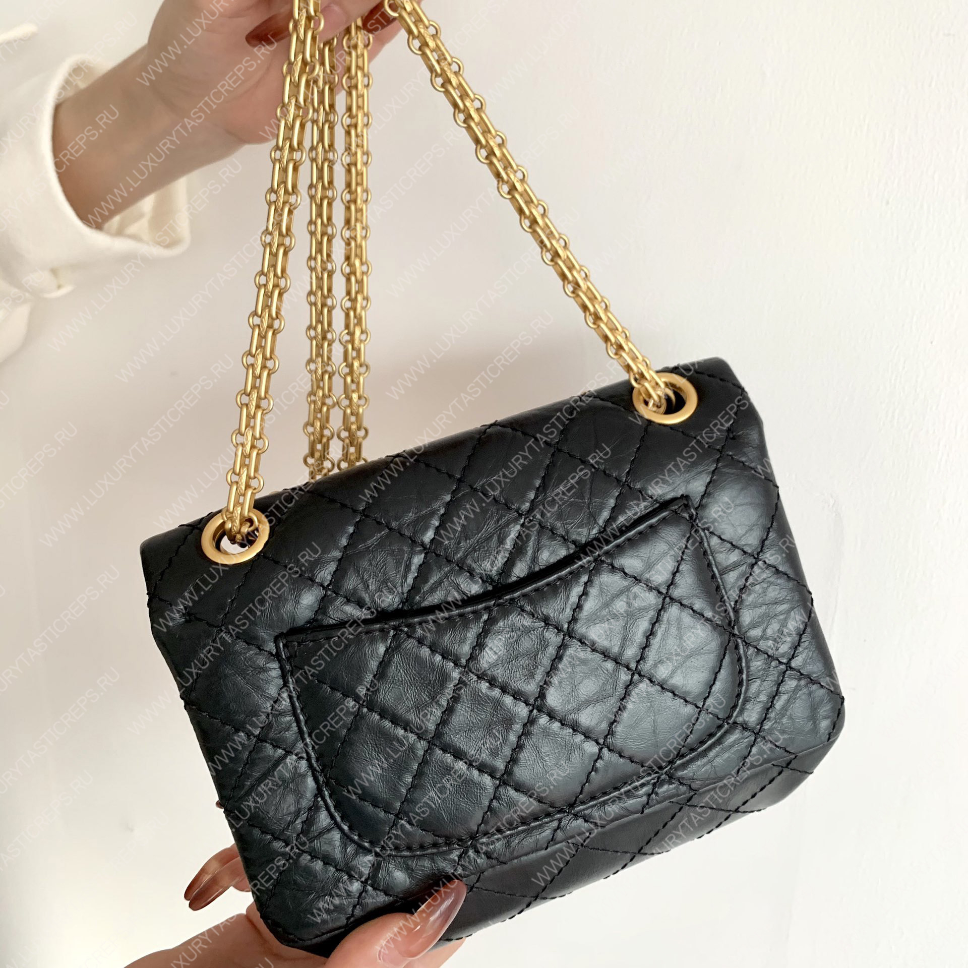 Ch*el 2.55 mini reissue bag black a37585