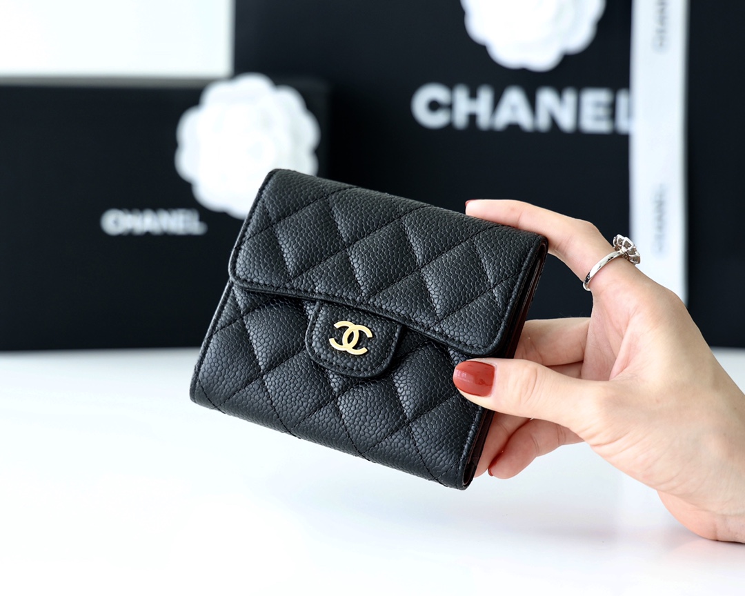 Ch*el classic wallet black ap0712