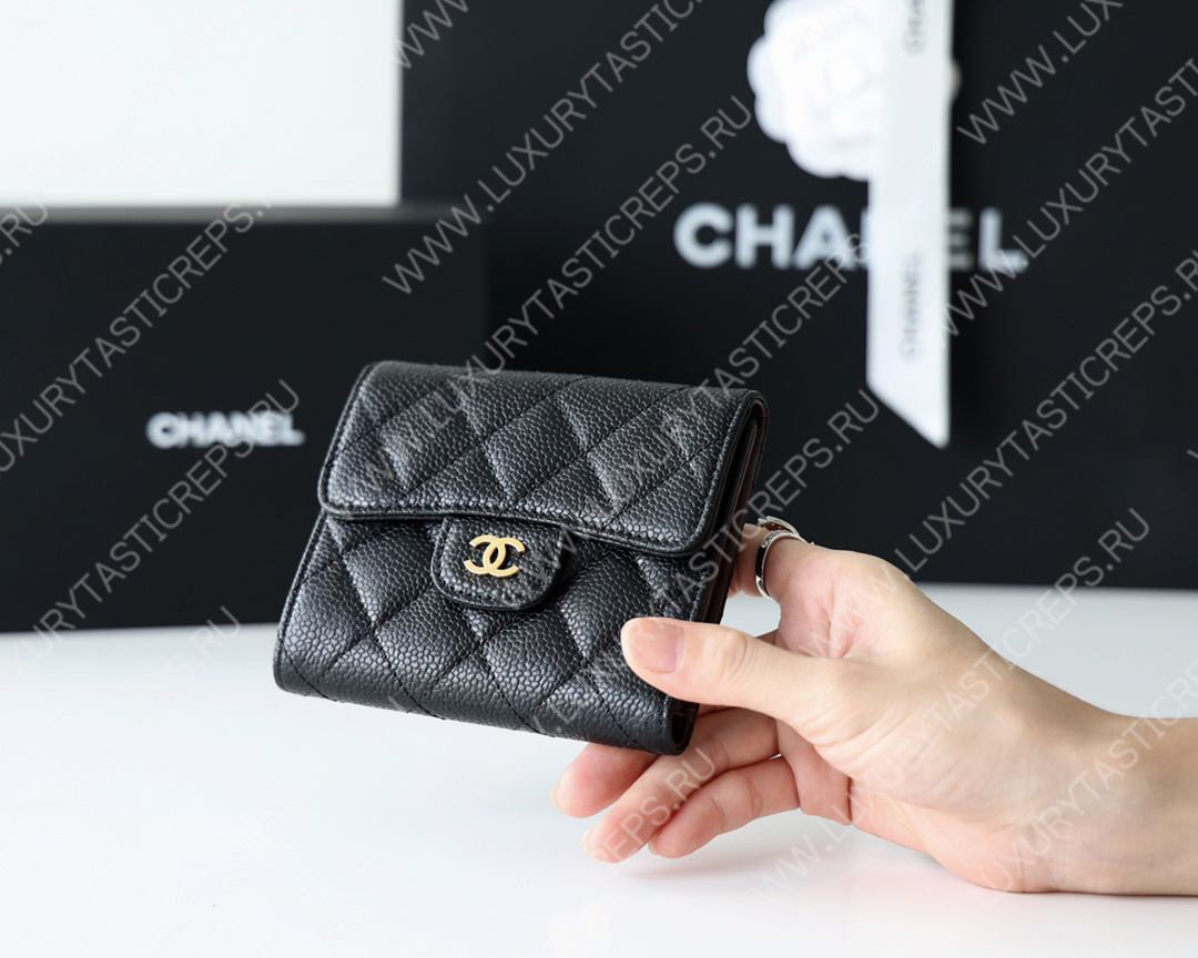 Ch*el classic wallet black ap0712